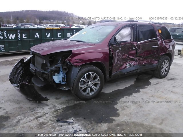 1GKKVRKD2FJ116936 - 2015 GMC ACADIA SLT-1 RED photo 6