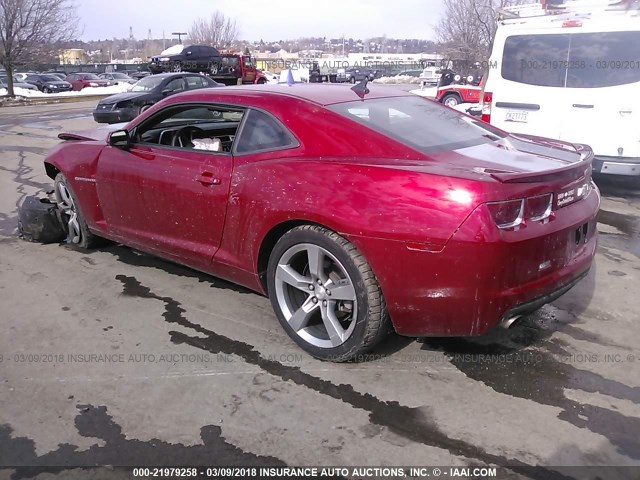 2G1FB1E38C9200379 - 2012 CHEVROLET CAMARO LT RED photo 3