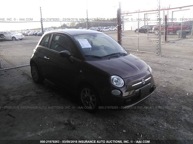 3C3CFFAR9DT546224 - 2013 FIAT 500 POP BROWN photo 1