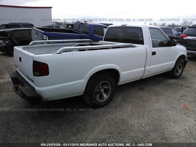 1GCCS14X938269740 - 2003 CHEVROLET S TRUCK S10 WHITE photo 4