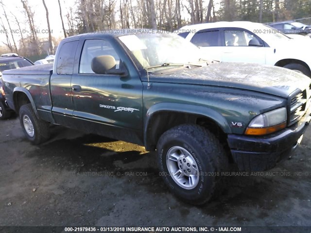 1B7GG22X9YS545727 - 2000 DODGE DAKOTA GREEN photo 1