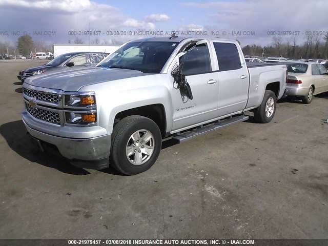 3GCUKREH9FG337821 - 2015 CHEVROLET SILVERADO K1500 LT GRAY photo 2