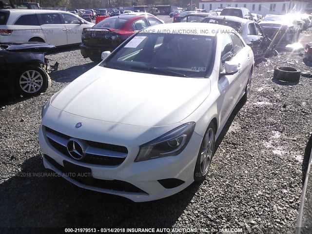 WDDSJ4GB3FN174831 - 2015 MERCEDES-BENZ CLA 250 4MATIC WHITE photo 2