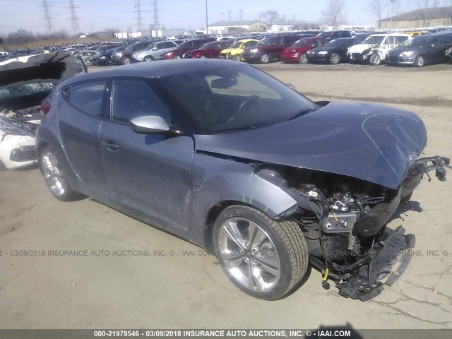 KMHTC6AD4GU281002 - 2016 HYUNDAI VELOSTER GRAY photo 1