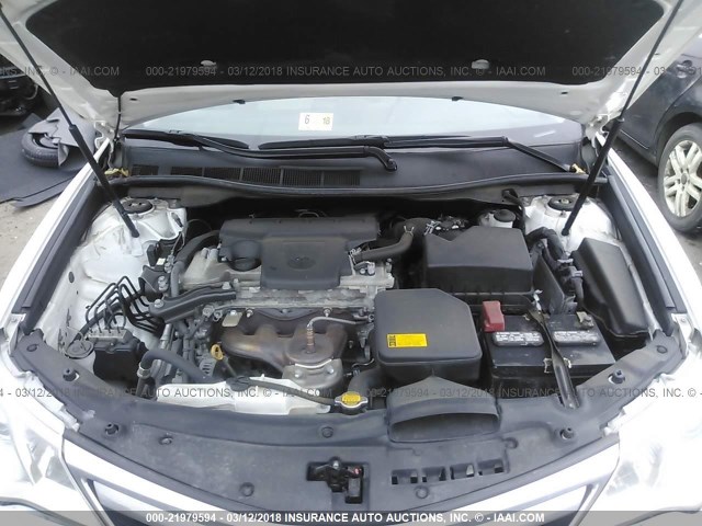 4T4BF1FK0DR323809 - 2013 TOYOTA CAMRY L/SE/LE/XLE WHITE photo 10