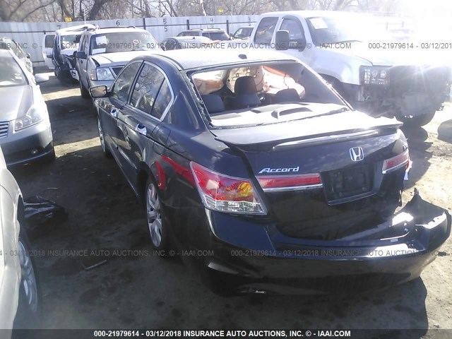 1HGCP3F82CA033962 - 2012 HONDA ACCORD EXL BLACK photo 3