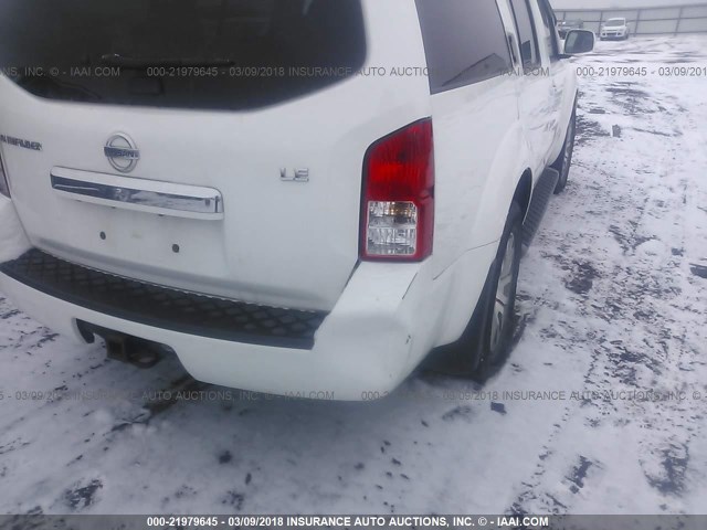 5N1AR1NB1BC624378 - 2011 NISSAN PATHFINDER S/LE/SE WHITE photo 6