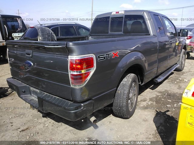 1FTEX1CW2AKE41142 - 2010 FORD F150 SUPER CAB GRAY photo 4