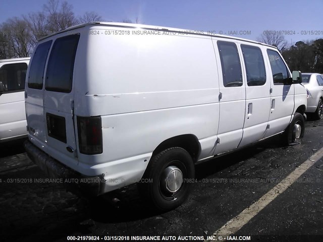 1FTNE24L43HA94879 - 2003 FORD ECONOLINE E250 VAN WHITE photo 4