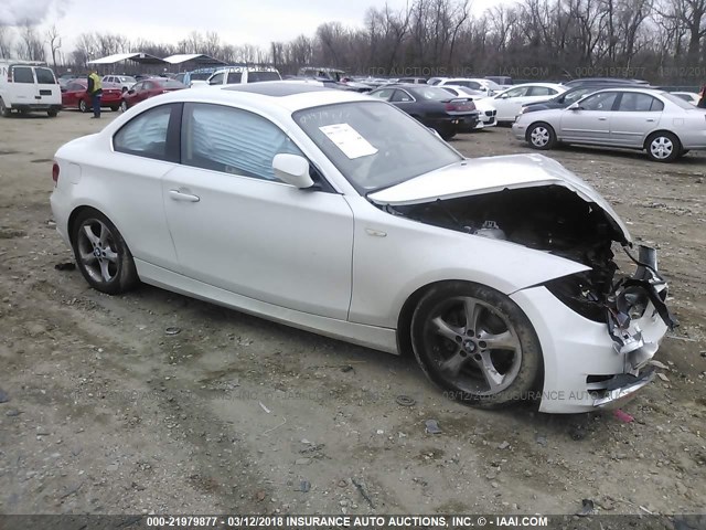 WBAUP9C56BVL89819 - 2011 BMW 128 I თეთრი ფოტო 1