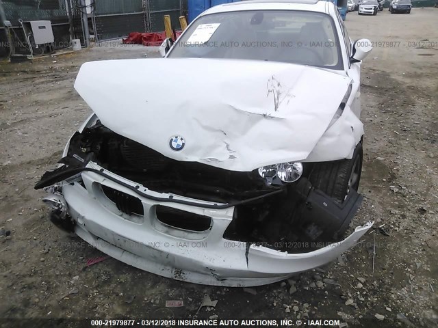 WBAUP9C56BVL89819 - 2011 BMW 128 I WHITE photo 6