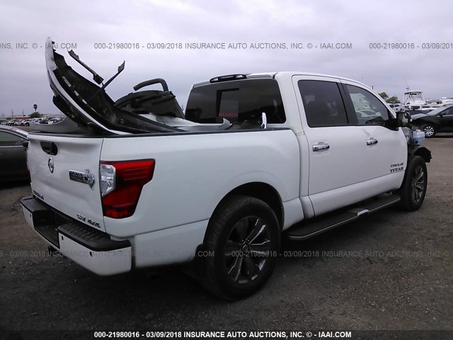 1N6AA1E56HN547135 - 2017 NISSAN TITAN SV/SL/PRO-4X/PLAT RES WHITE photo 4