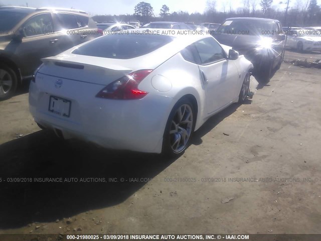 JN1AZ4EH7EM633811 - 2014 NISSAN 370Z TOURING/NISMO WHITE photo 4