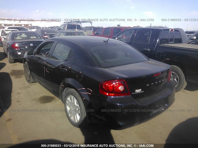 1B3BD4FB7BN541020 - 2011 DODGE AVENGER EXPRESS Dark Blue photo 3