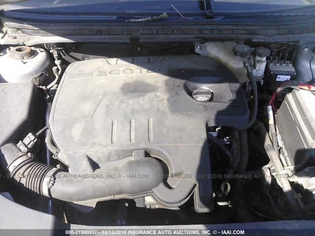 1G1ZC5EUXCF269267 - 2012 CHEVROLET MALIBU 1LT 银色 照片 10