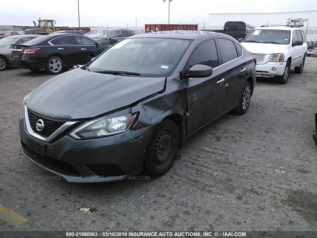 3N1AB7AP8GY259700 - 2016 NISSAN SENTRA S/SV/SR/SL GRAY photo 2