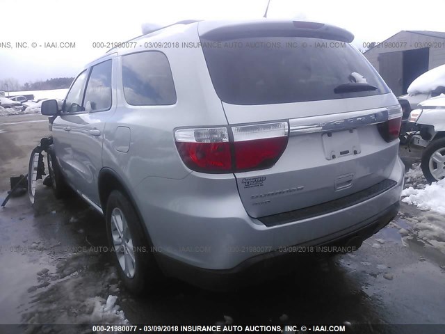 1C4RDJAG9CC104597 - 2012 DODGE DURANGO SXT SILVER photo 3