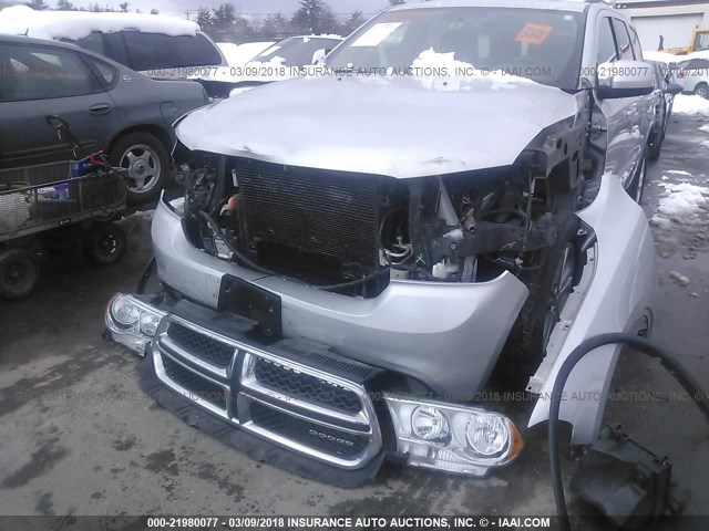 1C4RDJAG9CC104597 - 2012 DODGE DURANGO SXT SILVER photo 6