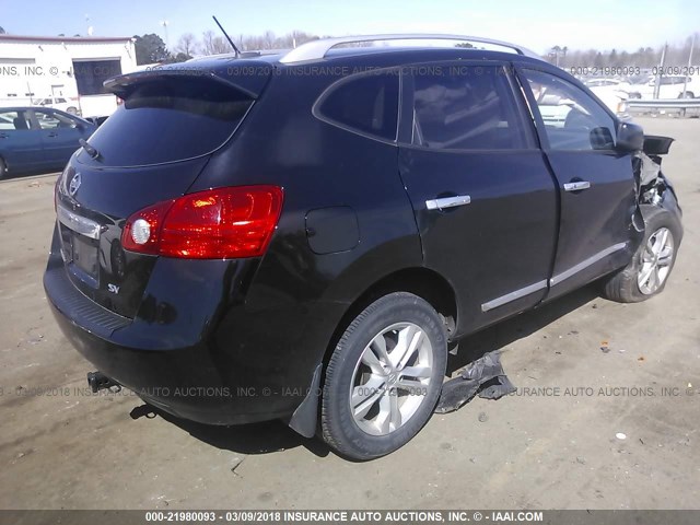 JN8AS5MT3CW611100 - 2012 NISSAN ROGUE S/SV BLACK photo 4