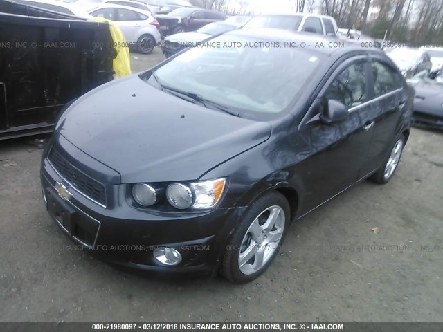 1G1JF5SB0F4168293 - 2015 CHEVROLET SONIC LTZ GRAY photo 2