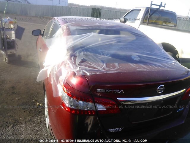 3N1AB7AP0EY297936 - 2014 NISSAN SENTRA S/SV/SR/SL RED photo 6