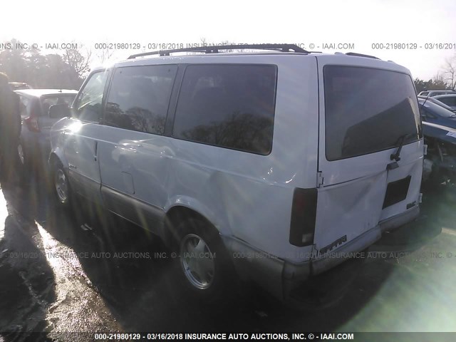 1GKDM19W6YB525376 - 2000 GMC SAFARI XT WHITE photo 3