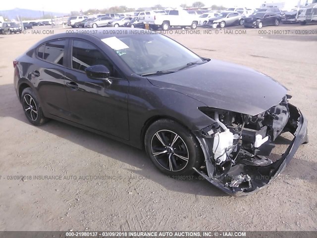 JM1BM1T72E1131380 - 2014 MAZDA 3 SV GRAY photo 1