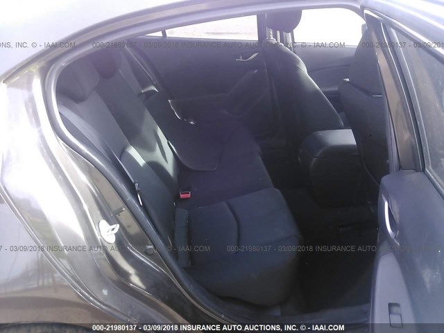 JM1BM1T72E1131380 - 2014 MAZDA 3 SV GRAY photo 8