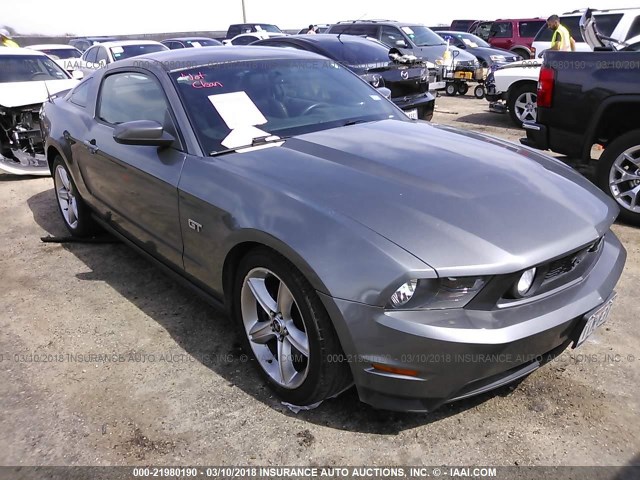 1ZVBP8CH9A5126685 - 2010 FORD MUSTANG GT GRAY photo 1