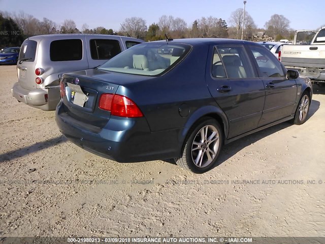 YS3ED49G583510882 - 2008 SAAB 9-5 2.3T BLUE photo 4