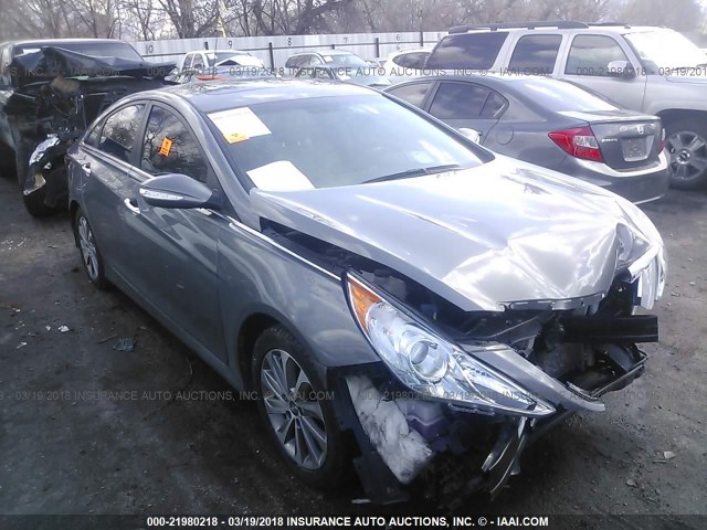 5NPEC4AC5EH857339 - 2014 HYUNDAI SONATA SE/LIMITED GRAY photo 1