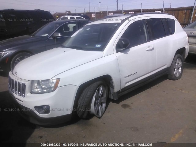 1C4NJCBB6CD724453 - 2012 JEEP COMPASS SPORT WHITE photo 2