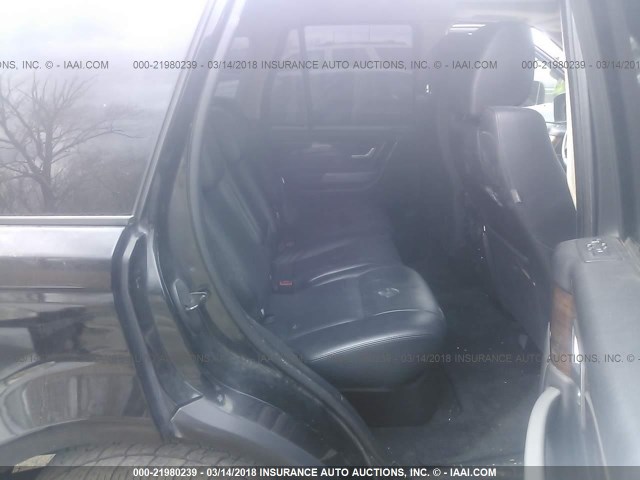 SALSH23428A136107 - 2008 LAND ROVER RANGE ROVER SPORT SUPERCHARGED BLACK photo 8