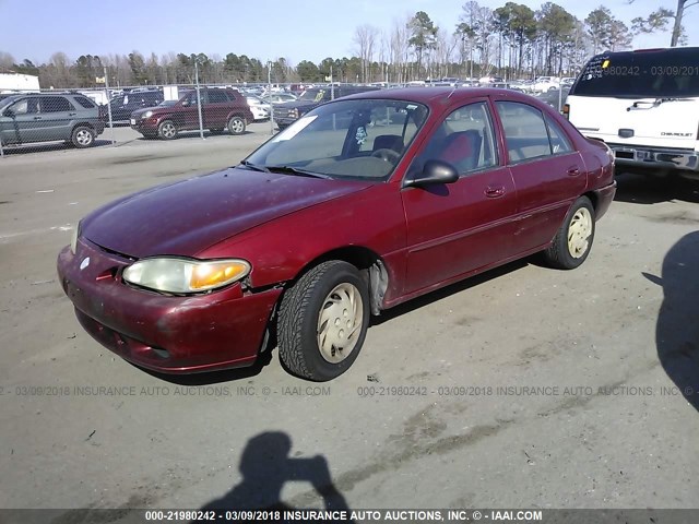 1MEFM13P9WW612313 - 1998 MERCURY TRACER LS/SPORT BURGUNDY photo 2