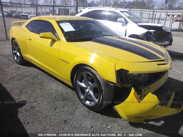 2G1FK1EJ0D9209674 - 2013 CHEVROLET CAMARO 2SS YELLOW photo 1