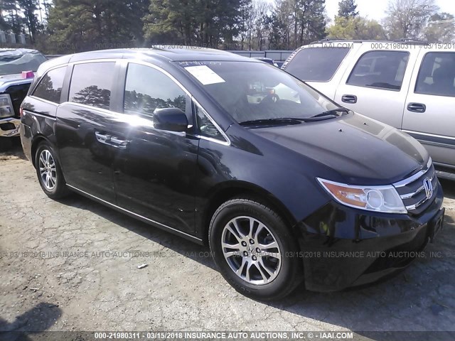 5FNRL5H61BB032318 - 2011 HONDA ODYSSEY EXL BLACK photo 1