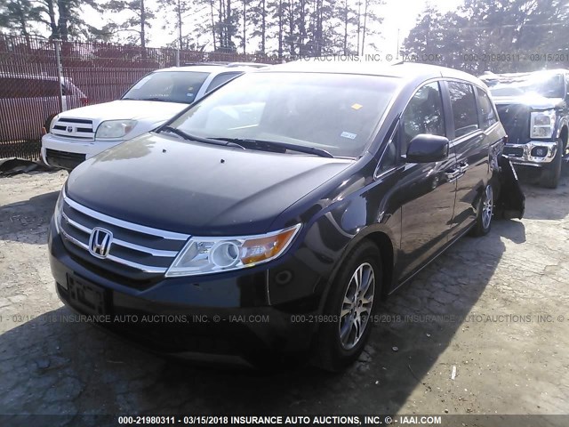 5FNRL5H61BB032318 - 2011 HONDA ODYSSEY EXL შავი ფოტო 2