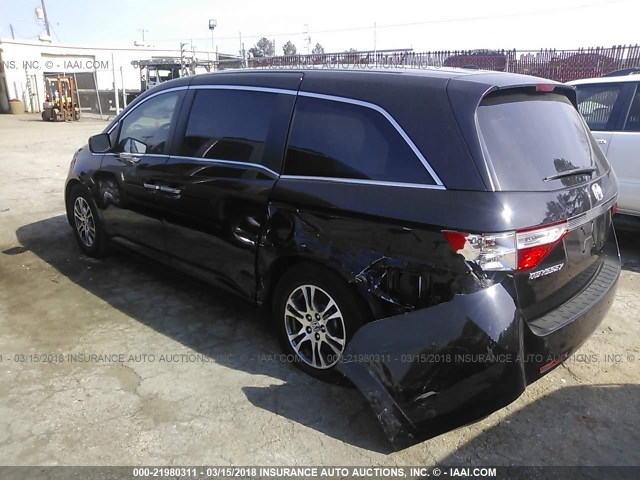 5FNRL5H61BB032318 - 2011 HONDA ODYSSEY EXL შავი ფოტო 3