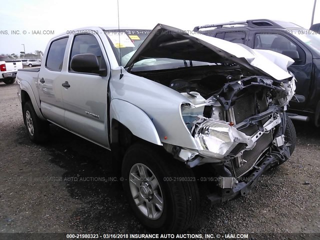 5TFJX4GN6DX015687 - 2013 TOYOTA TACOMA DOUBLE CAB SILVER photo 1