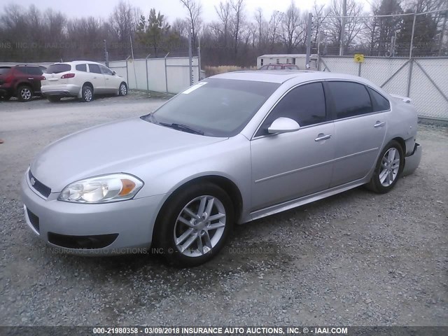 2G1WC5E35D1190995 - 2013 CHEVROLET IMPALA LTZ ვერცხლისფერი ფოტო 2
