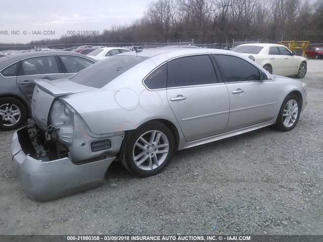 2G1WC5E35D1190995 - 2013 CHEVROLET IMPALA LTZ ვერცხლისფერი ფოტო 4