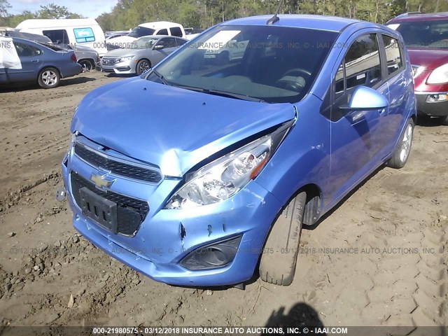 KL8CB6S93EC520052 - 2014 CHEVROLET SPARK LS BLUE photo 2