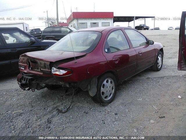 1MEFM6533YK606962 - 2000 MERCURY MYSTIQUE GS/SPORT RED photo 4