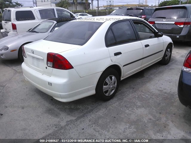 1HGES16355L019335 - 2005 HONDA CIVIC DX VP 白色 照片 4