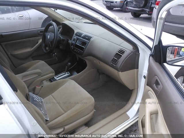 1HGES16355L019335 - 2005 HONDA CIVIC DX VP 白色 照片 5