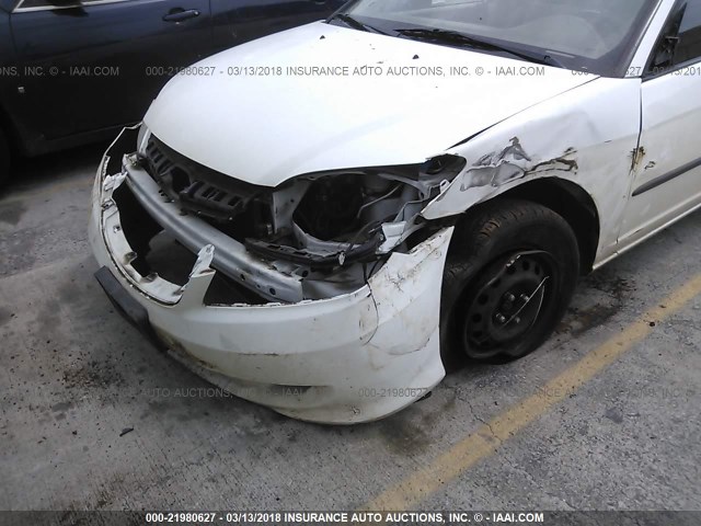 1HGES16355L019335 - 2005 HONDA CIVIC DX VP 白色 照片 6