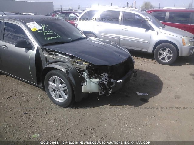 1C3CDZCB1CN235246 - 2012 DODGE AVENGER SXT GRAY photo 6