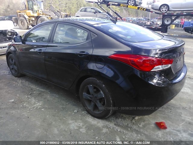 5NPDH4AE3BH050182 - 2011 HYUNDAI ELANTRA GLS/LIMITED BLACK photo 3