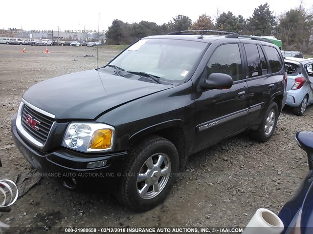 1GKDT13SX42172319 - 2004 GMC ENVOY GREEN photo 2