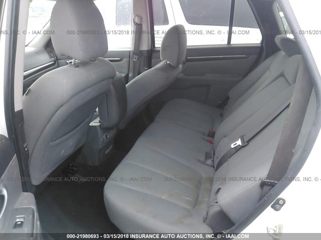 5NMSGDAB1AH355790 - 2010 HYUNDAI SANTA FE GLS WHITE photo 8